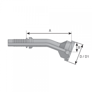 Flange code 62 22.5° elbow 6000psi. (F22.5P)